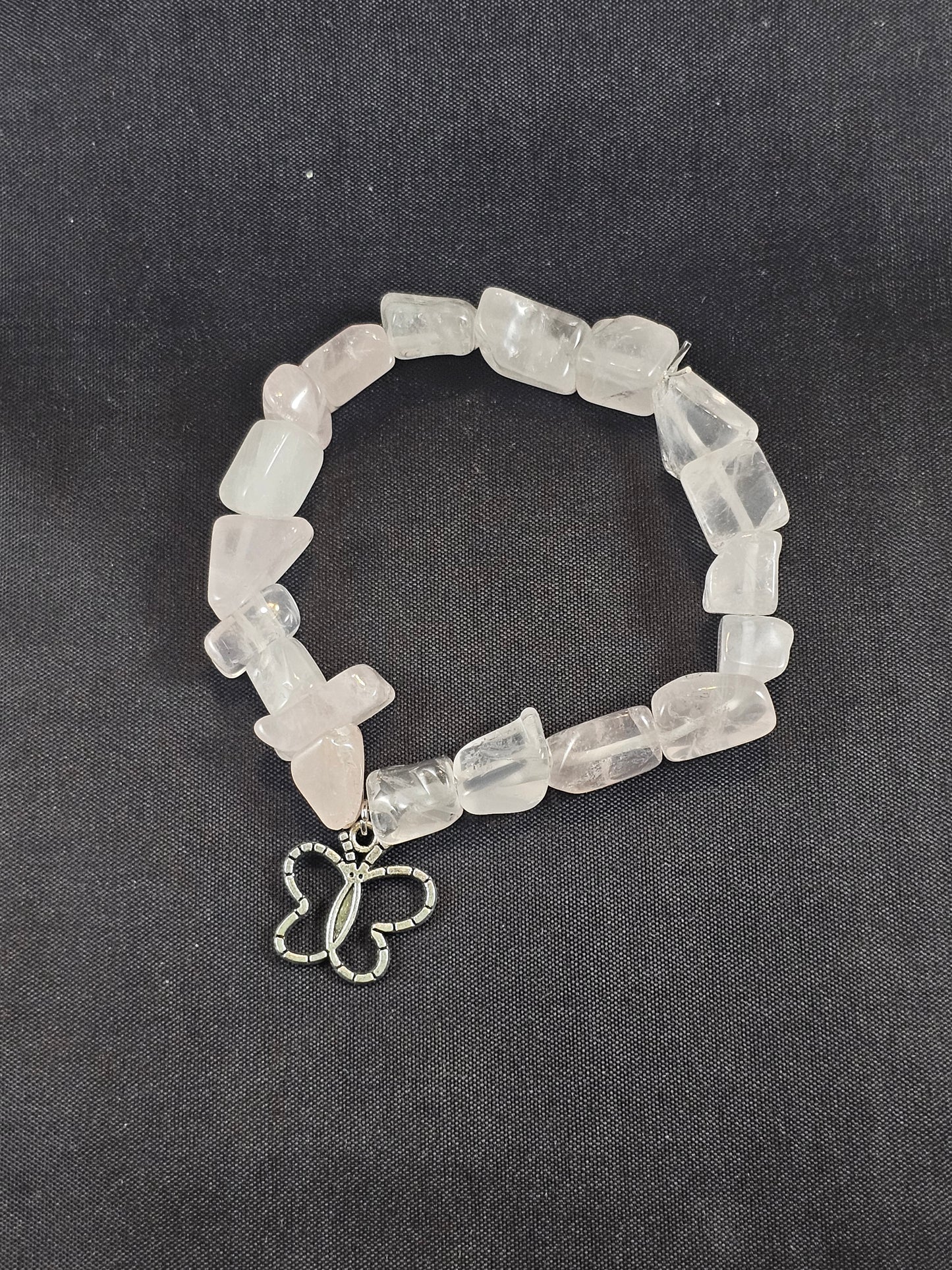 Rose Quartz Butterfly Bracelet