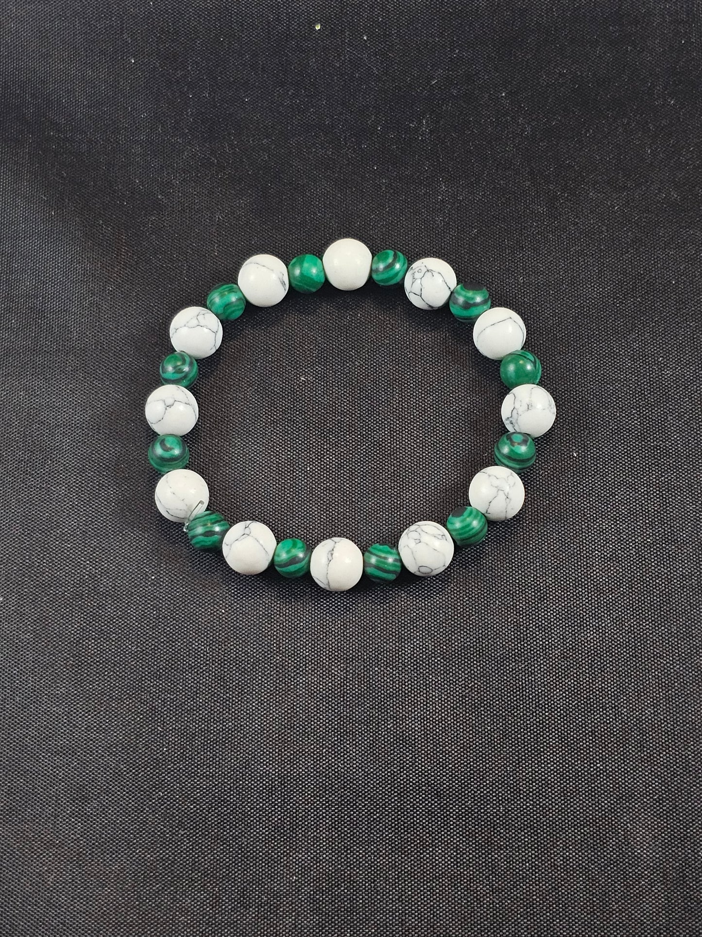 Howlite and Malachite Bracelet