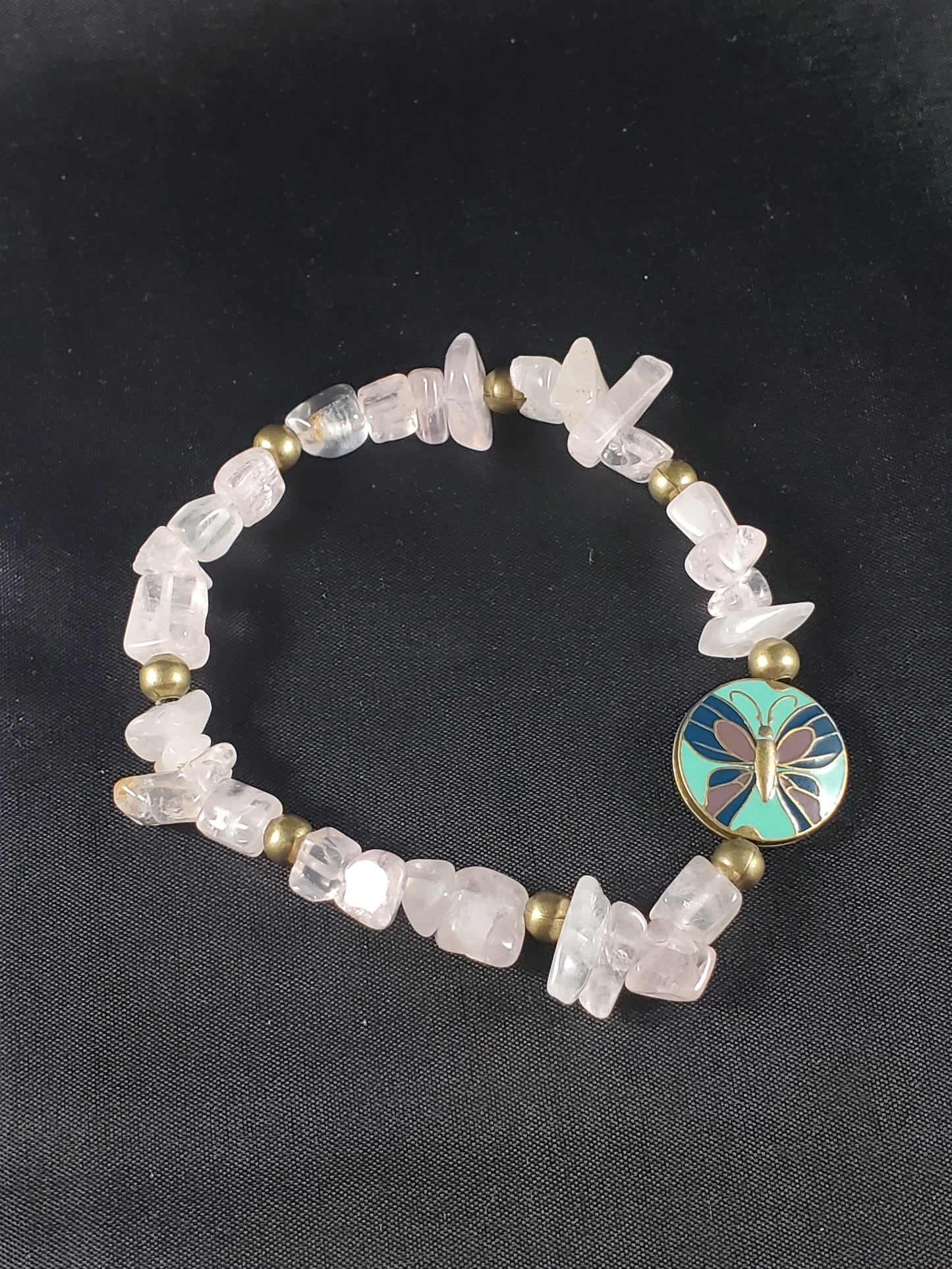 Rose Quartz Butterfly Bracelet