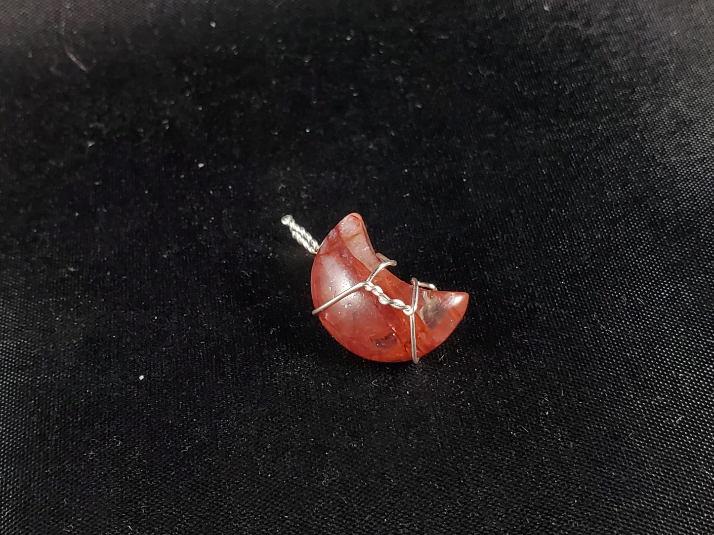 Carnelian Moon Pendant