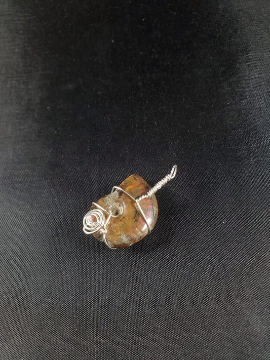 Opalized Ammonite Pendant