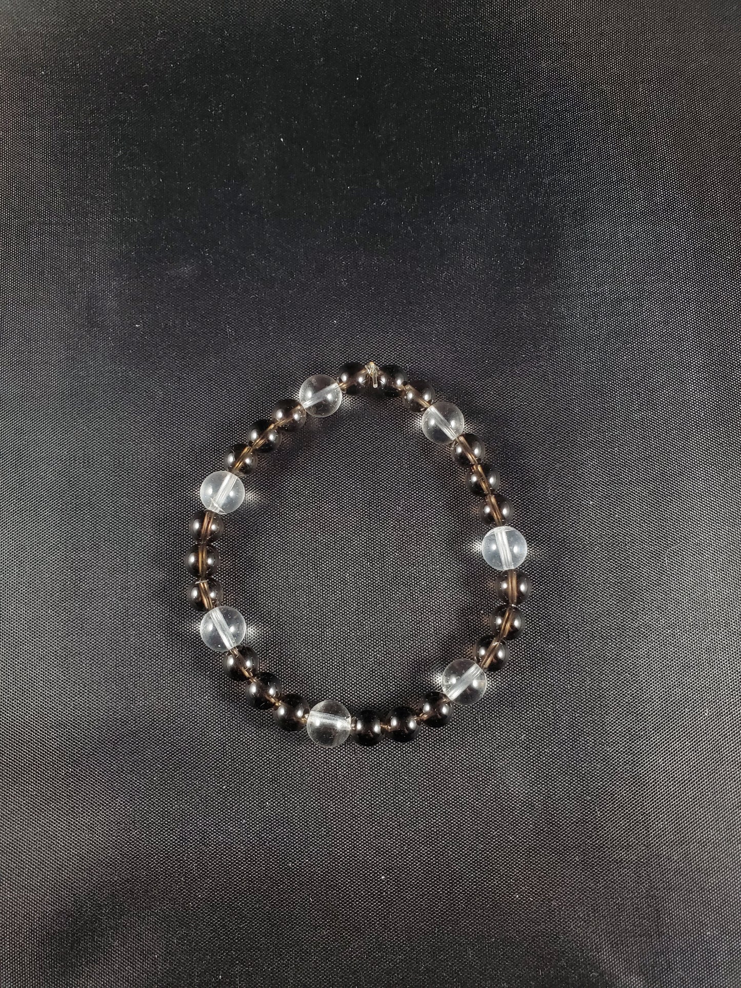 Smoky Quartz and Clear Quartz Bracelet