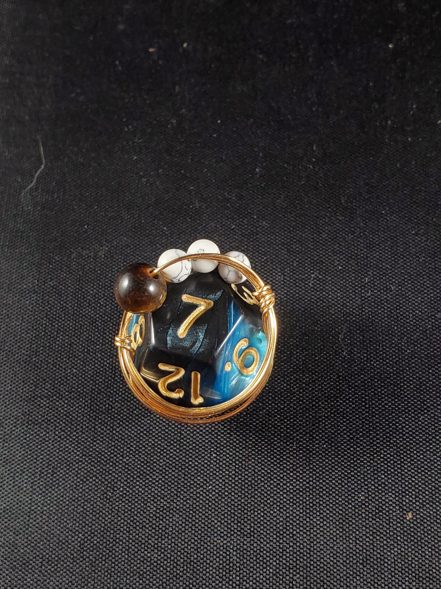 Tigers Eye and Howlite Ring