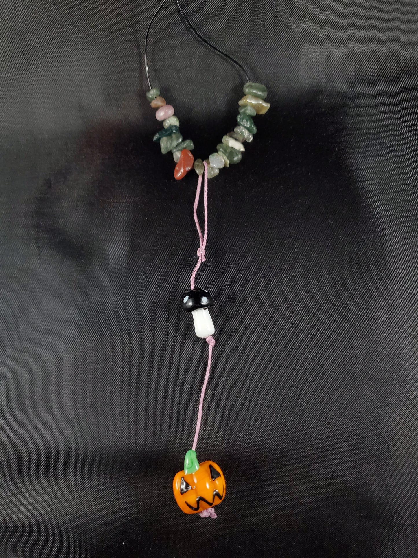 Mushroom Pumpkin Car Charm
