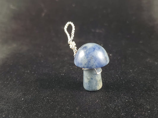 Blue Aventurine Mushroom Pendant